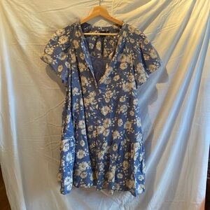 Light short summer dress with slip